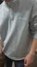 gxgjeans男装  假两件字母刺绣简约宽松半开襟卫衣男士 25秋新品 浅灰色 L (175) 实拍图