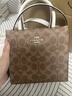 蔻驰女包包奢侈品大牌托特斜挎包手提琴谱包情人节礼物 卡其配白色CBQ34IMO1G 实拍图