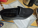 红蜻蜓镂空皮鞋夏季爸爸一脚蹬透气商务休闲皮鞋男WTA428601L黑色43 实拍图