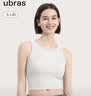 ubras【虞书欣同款】罗纹辣妹短款吊带背心女可外穿清爽打底内衣女 【辣妹背心款】白色 L 实拍图