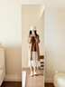小匠材全身镜落地穿衣镜卧室衣帽间落地镜镜子宿舍铝合金贴墙镜白40*150 实拍图