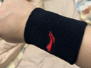 李宁（LI-NING） 护腕男女扭伤护手腕护具健身吸汗篮球羽毛球排球擦汗透气手腕套 198-1幻夜黑 均码 两只装 实拍图