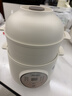 美的（Midea）电炖锅1-2人电炖盅隔水炖锅家用燕窝炖盅陶瓷炖汤盅电炖锅婴儿辅食小炖锅煲汤电炖锅电砂锅煲汤锅 1L 【1L=3碗 升级带蒸笼】DZE1068 实拍图