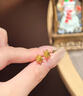 中国黄金（CHINA GOLD）【小雪花】黄金耳钉女士小众首饰足金耳饰520礼物送老婆女友 【玫瑰礼盒】雪花耳钉【一对】 约0.8g 实拍图