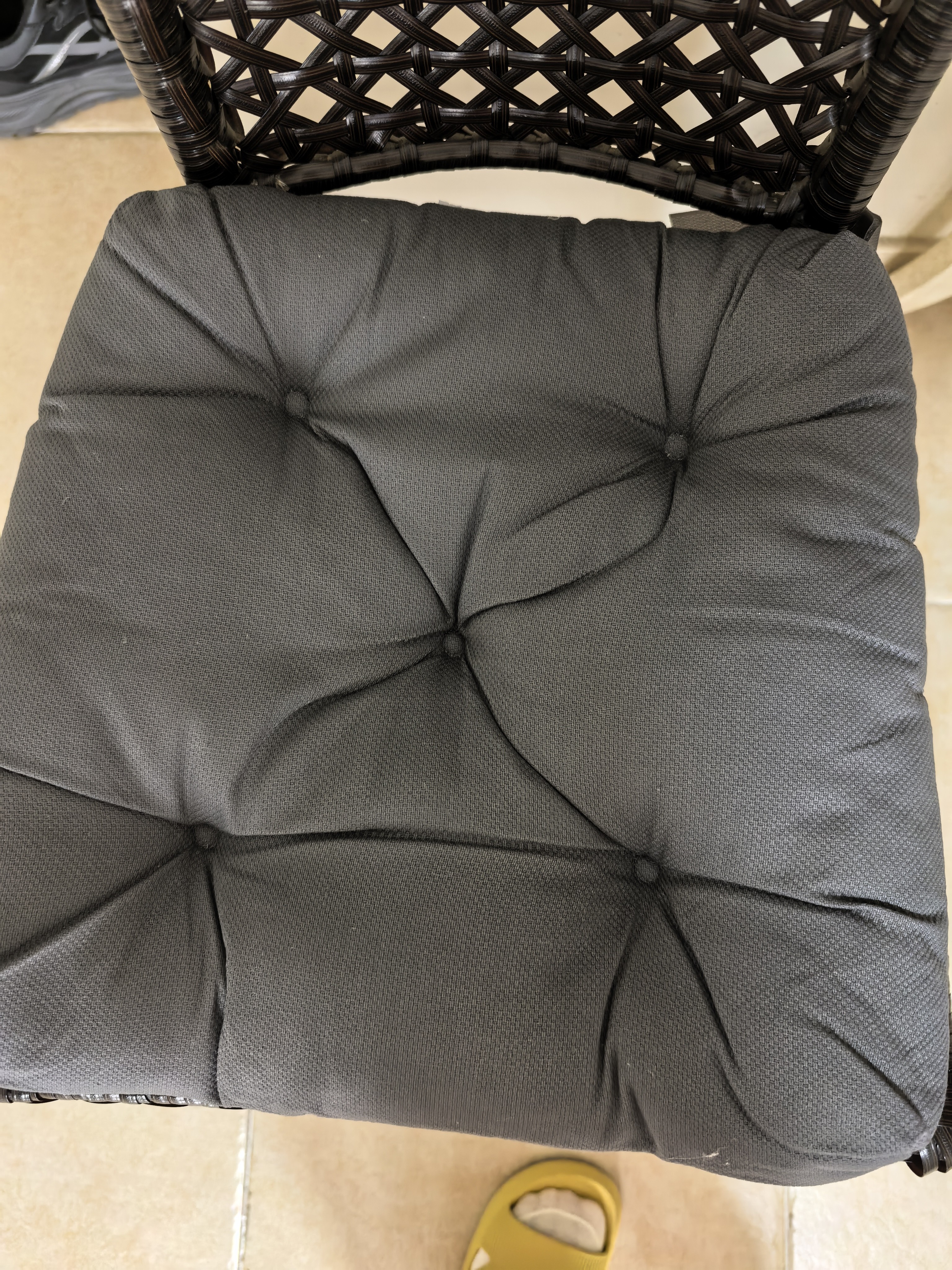 宜家（IKEA）VIPPART威帕特带绑绳椅子垫坐垫办公室久坐神器屁股垫 深灰色 实拍图
