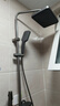 四季沐歌枪灰多功能玻璃面板淋浴花洒套装浴室卫生间增压手持喷头顶喷全套 【陨石灰】四功能增压花洒 店长推荐A款 实拍图