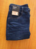 海澜之家（HLA）牛仔裤男皮标点缀直筒裤五袋款裤子男秋季新复古回潮 牛仔蓝过渡色（中）4F XS 160/72A 实拍图