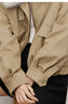 红袖（hopeshow）巴恩风大毛领羽绒服2025冬季新款女装90白鸭绒撞色工装气质短外套 卡其038 L 实拍图