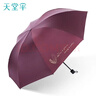 天堂 长柄加大雨伞半自动强抗风商务直杆伞晴雨伞65*16骨 云炭黑 实拍图