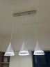 雷士（NVC）雷士照明LED餐吊灯餐厅吧台灯具现代简约铁艺三头吊灯 白色 实拍图