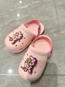 B.Duck小黄鸭童鞋儿童拖鞋男童透气洞洞鞋女童可爱家居鞋0954浅粉26 实拍图