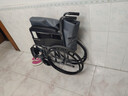 鱼跃(yuwell)轮椅车H051折叠老人轻便旅行手推车钢管免充气胎代步车 实拍图
