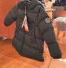 保姆鹅  【风墙】儿童羽绒服宝宝中长款护脸加厚外套保暖童装[NG2664] 炭黑 120 实拍图