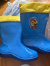 回力儿童雨鞋男童女宝防滑水靴加厚小孩高筒胶鞋中大童防水鞋子 【回力】8055儿童防水口-蓝色 35 【内长22.5cm】 实拍图