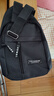 运动跑步包男休闲斜挎包手机包防泼水健身包女单肩包 黑色 实拍图