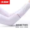 北极绒冰袖男冰丝防晒袖套女薄套袖子手套夏户外开车骑行透气护手袖护臂 白色 直袖【3双装】 实拍图