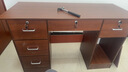 幻狐 （DREAM FOX ） 电脑桌台式家用办公书桌现代简约带抽屉学生学习桌卧室写字桌子 推荐【五抽+柜门】深胡桃色120CM 实拍图