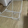 欧润哲 晾衣架落地阳台折叠晒衣架晒被架INS风晾衣杆 白色121cm 实拍图