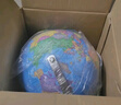 得力32cm金属万向地球仪学生高中小学生夜灯礼物办公摆件送5件套配件 浅蓝 实拍图
