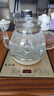 益茶福全自动上水电热水壶底部上水嵌入式茶台功夫茶烧水壶饮水烧水一体机抽水玻璃煮茶壶保温泡茶壶 SQ-008金色玻璃套装 1L 实拍图