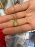 中国黄金（CHINA GOLD）爱心黄金项链女款2026足金镶玉吊坠520送女朋友生日礼物送老婆 足金玉见你吊坠【赠黄银链】京速达 实拍图