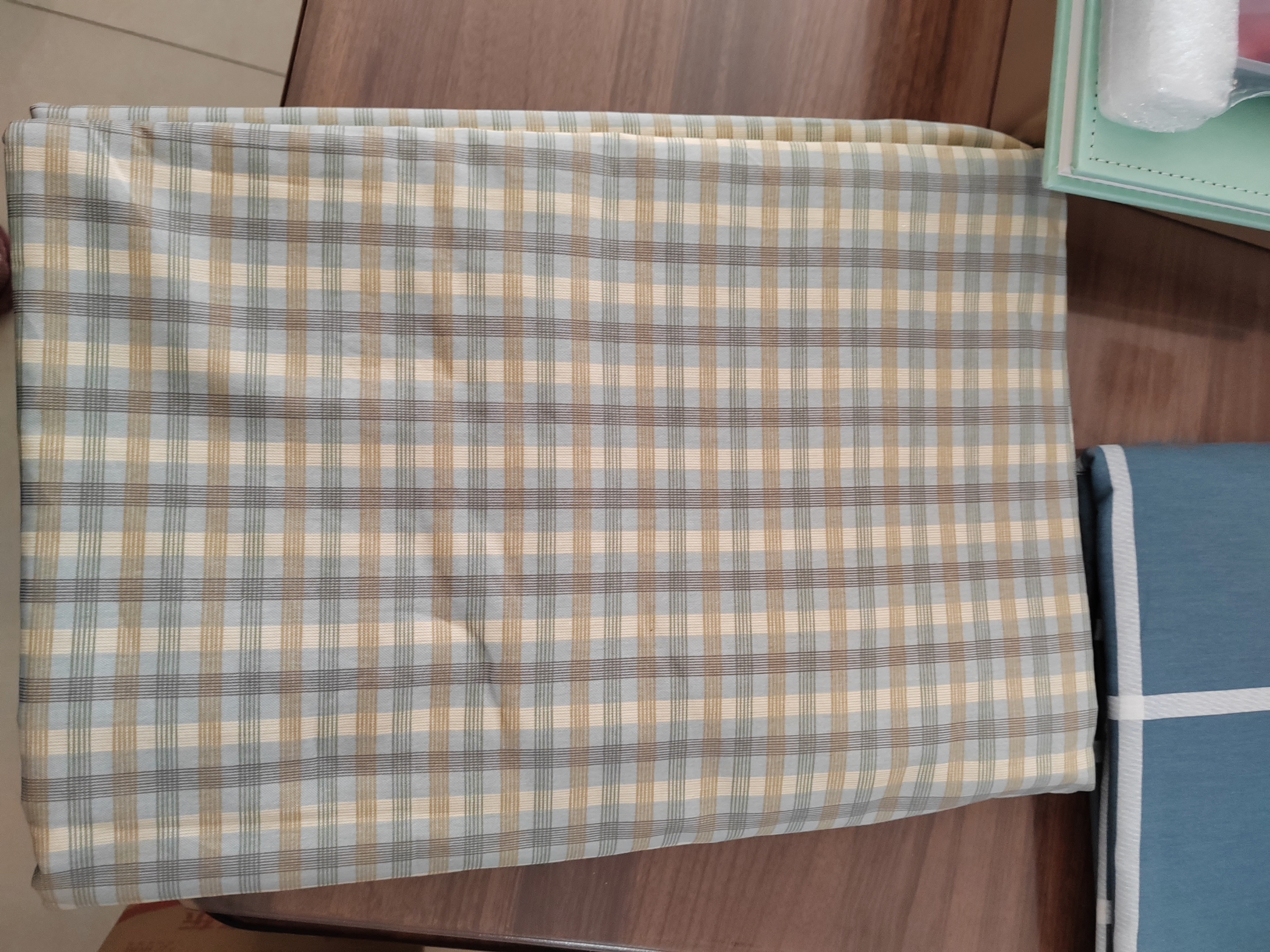 无印良品A类全棉被套单件100%纯棉被罩单人宿舍床品150×200cm慕落灰格 实拍图