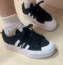 adidas NIZZA PLATFORM厚底增高运动帆布鞋女阿迪达斯三叶草 一号黑/白   36.5 实拍图