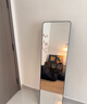 初学者 穿衣镜 全身落地镜试衣镜家用防爆壁挂衣帽间铝合金网红大镜子 优雅白150*40【壁挂+落地】 实拍图