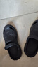 稻草人洞洞鞋男士钓鱼凉鞋工装户外穿运动大码防滑涉水沙滩拖鞋黑 46-47 实拍图