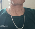 周大生【生日礼物】  男士S925银项链粗款潮本命年龙年男古巴链送男友 S925银古巴链-52cm/约18g 实拍图