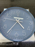 北极星（POLARIS）挂钟客厅家用时钟现代简约轻奢免打孔时尚钟表30cm蓝色石英款 实拍图
