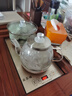 益茶福全自动上水电热水壶底部上水嵌入式茶台功夫茶烧水壶饮水烧水一体机抽水玻璃煮茶壶保温泡茶壶 SQ-008金色玻璃套装 1L 实拍图