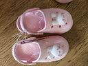 牧童儿童拖鞋夏男宝宝洞洞鞋软底女童卡通洗澡婴幼儿家居鞋萌兔粉170 实拍图