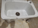 拖把池柯鲸同厂阳台陶瓷家用大号方形拖布盆落地式洗地洗墩布池 【台控防堵】拖把池5059 实拍图