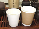 京东京造 纸杯【中空防烫】一次性咖啡杯 牛皮纸双层加厚280ml 60只 实拍图