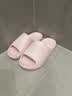 京东京造【泡泡云】踩屎感厚底轻盈防滑外穿拖鞋凉拖女士 浅粉35-36 实拍图