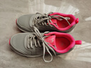 骆驼（CAMEL）网面透气跑步女鞋轻量健步运动鞋子 CD2223L6852 灰/梅红 37 实拍图