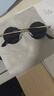 Aabbye新款偏光太阳镜墨镜防紫外线经典小圆框复古太子镜简约眼镜男女 02银框黑灰片 实拍图