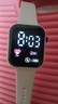 其他品牌高颜值LED手表时尚方形学生科技感超强夜光数字个性运动 太空白 实拍图
