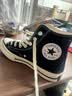 匡威（Converse）帆布鞋男鞋女鞋秋季新款1970S三星标经典高帮运动鞋休闲鞋 1970S黑色高帮162050C 35 实拍图