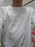 京东京造10A抗菌长袖t恤男卫衣打底衫衣服小白T男装春季宽松休闲白色S 实拍图