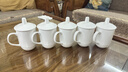 陶相惠茶杯陶瓷10只套装纯白会议水杯办公室喝茶杯开会杯子陶瓷定制印字 实拍图