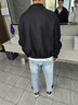 棉致美式飞行夹克男士春秋冬季新款外套冲高级感锋保暖棉衣外套上衣服 黑色【常规款】 L （110-130斤） 实拍图