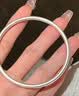 周六福古法手镯女实心S999足银素圈沙面生日礼物D108865 54mm 约18g 实拍图
