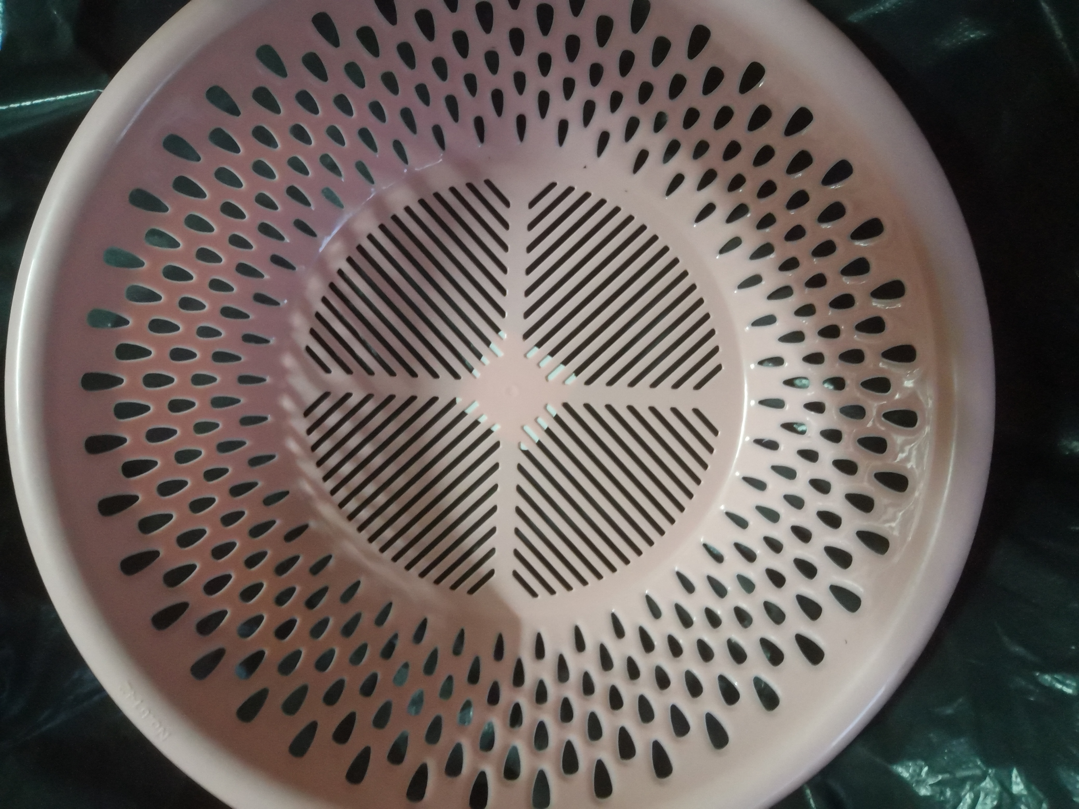 洗菜篮沥水篮厨房圆形箩筐淘洗盆塑料大眼沥水篮（颜色随机） 6142粉色中号 实拍图