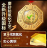 缤越黄铜八卦镜挂件凸面镜八卦镜大号挂大门 磨砂款金八卦凸镜 18cm 实拍图