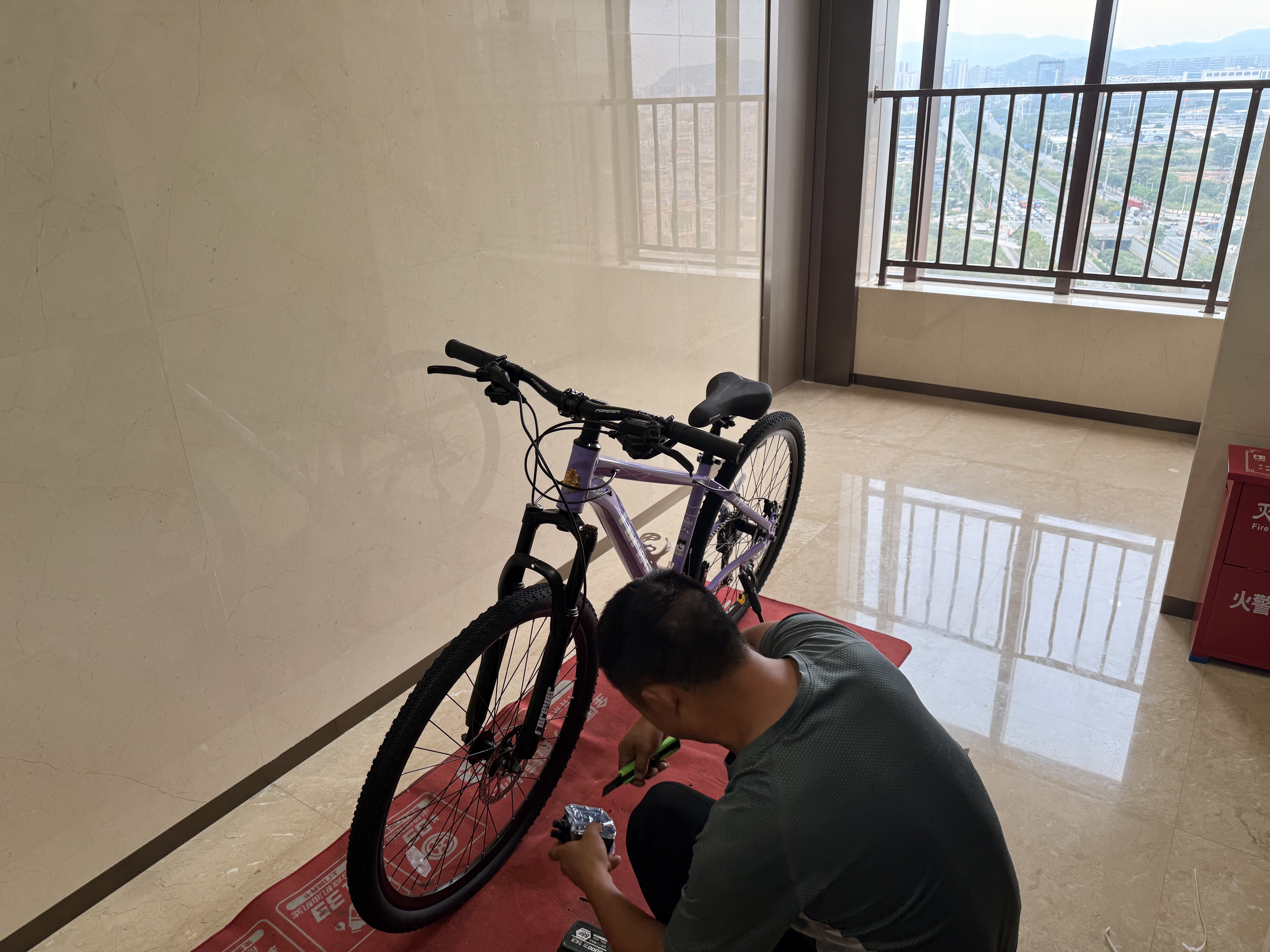 永久铝合金山地自行车成年人男女士单车F7 27速-梅林紫-油碟 实拍图