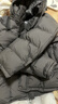 太平鸟男装 【95%进口鸭绒】连帽羽绒服冬面包服防寒短款排骨外套 15D暗影黑(阔型)第二批 L 实拍图