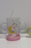 富光玻璃杯家用儿童牛奶杯子带刻度吸管水杯男女宝宝冲泡奶粉杯带把手 实拍图