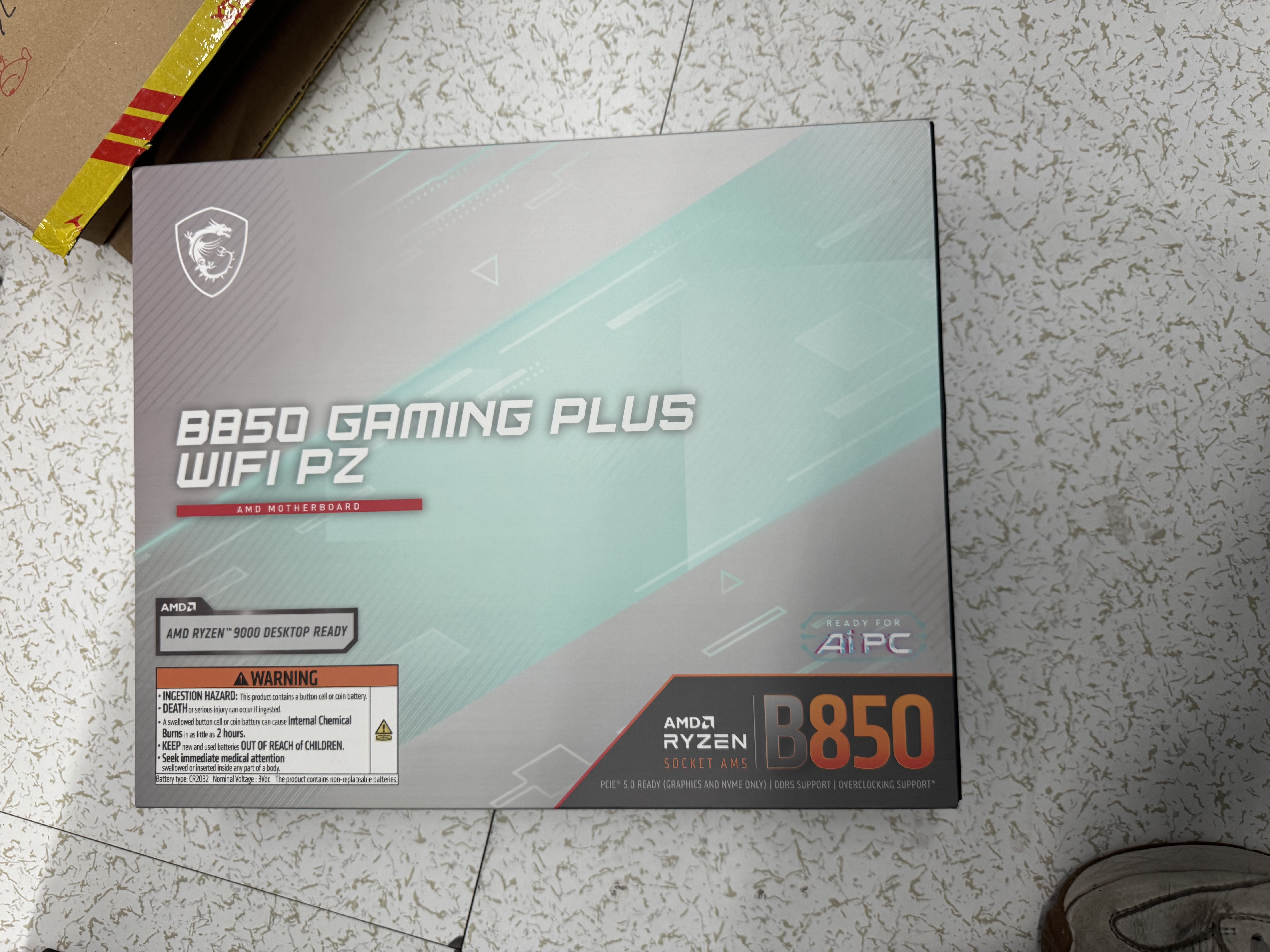 微星（MSI）B850 GAMING PLUS WIFI PZ 背插主板 支持CPU AMD 9700X/9800X3D/7800X3D(AMD B850/AM5接口） 实拍图
